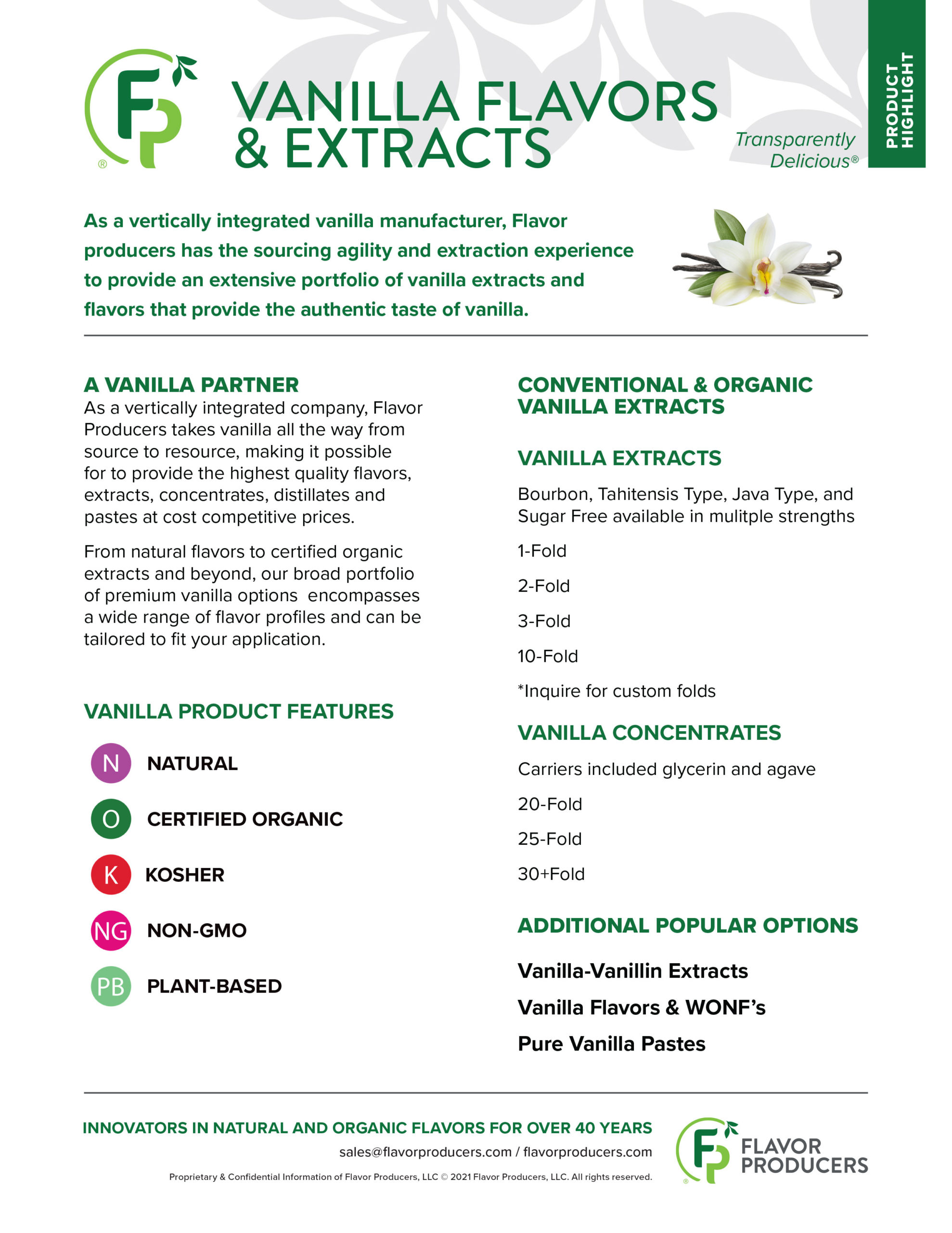 Vanilla Flavors & Extracts